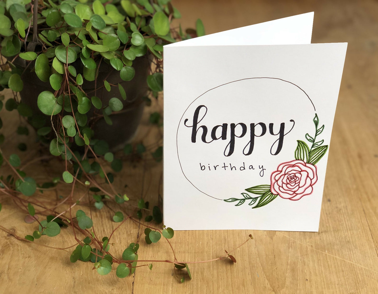 Happy Birthday Greeting Card - Rose
