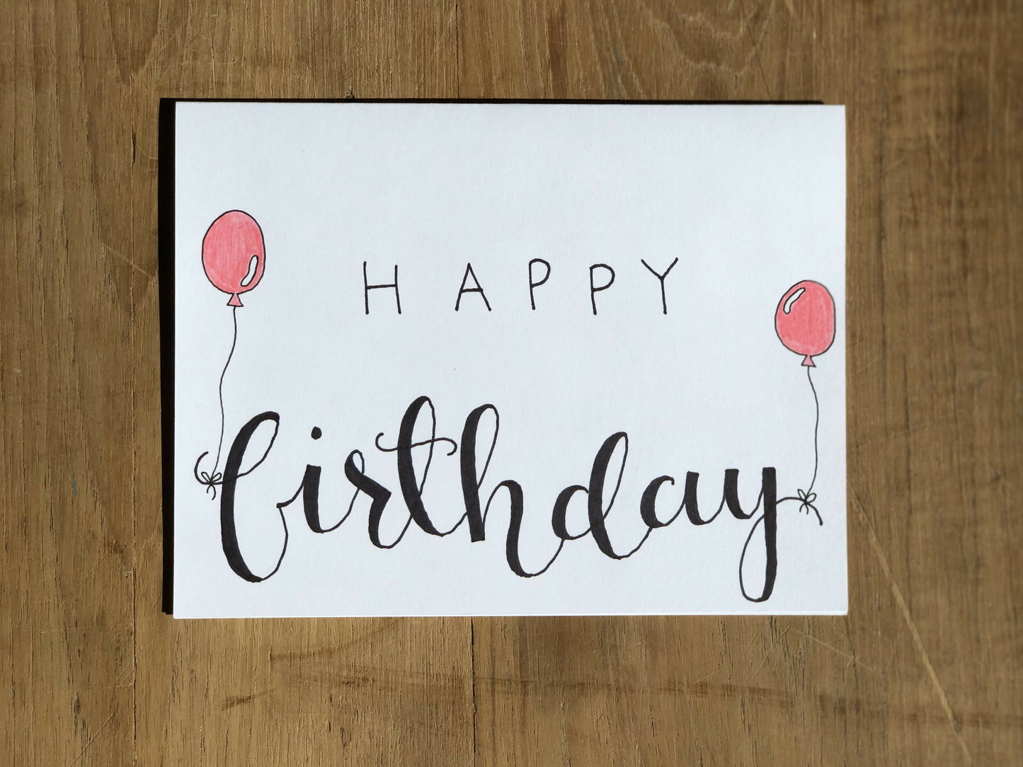 Happy Birthday Greeting Card - Balloon