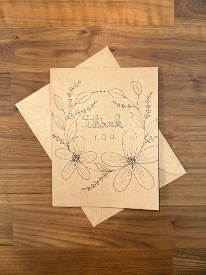 Floral Greeting Card - Thank You, Happy Birthday, or Congrats