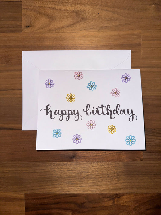 Happy Birthday Greeting Card - Daisy