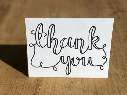 Thank You Greeting Card - Swirly