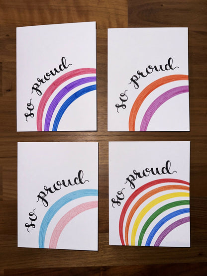 So Proud LGBTQ+ Rainbow Greeting Card