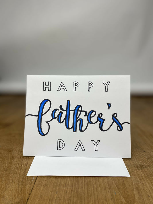 Father's Day Greeting Card - Swirly