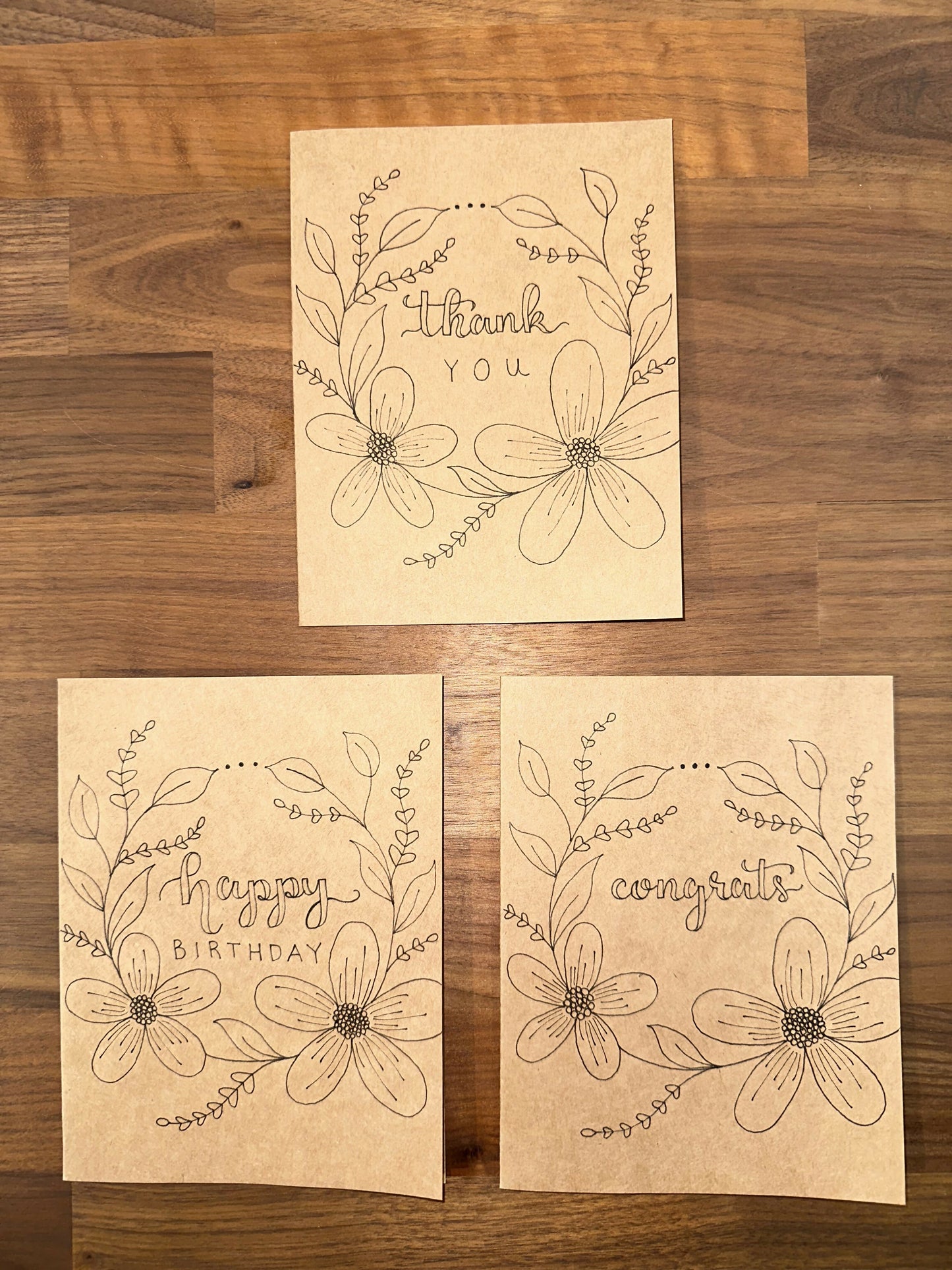 Floral Greeting Card - Thank You, Happy Birthday, or Congrats
