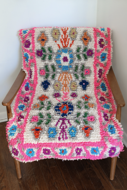 PINK MOMO WOOL 3 X 5 RUG