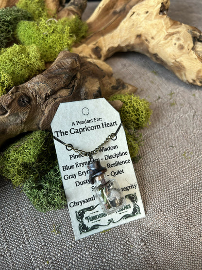 The Capricorn Heart pendant