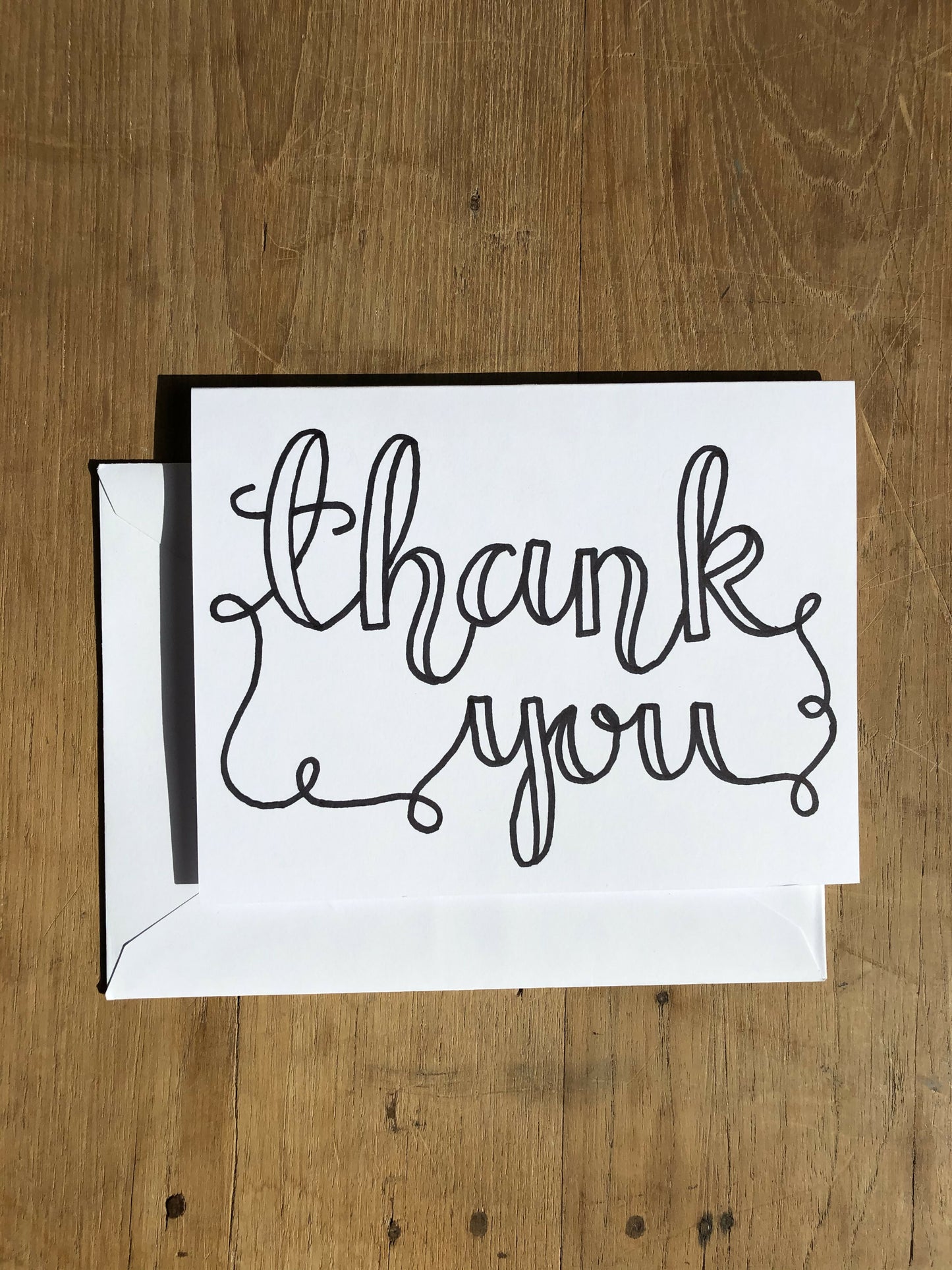 Thank You Greeting Card - Swirly
