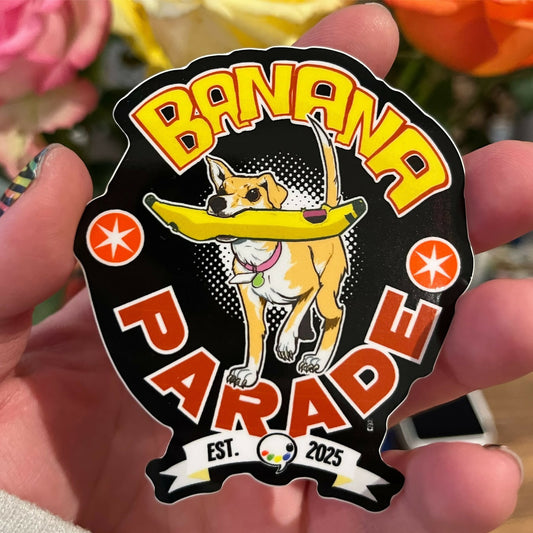 Banana Parade Bonnie Sticker by DaimonDrewThis