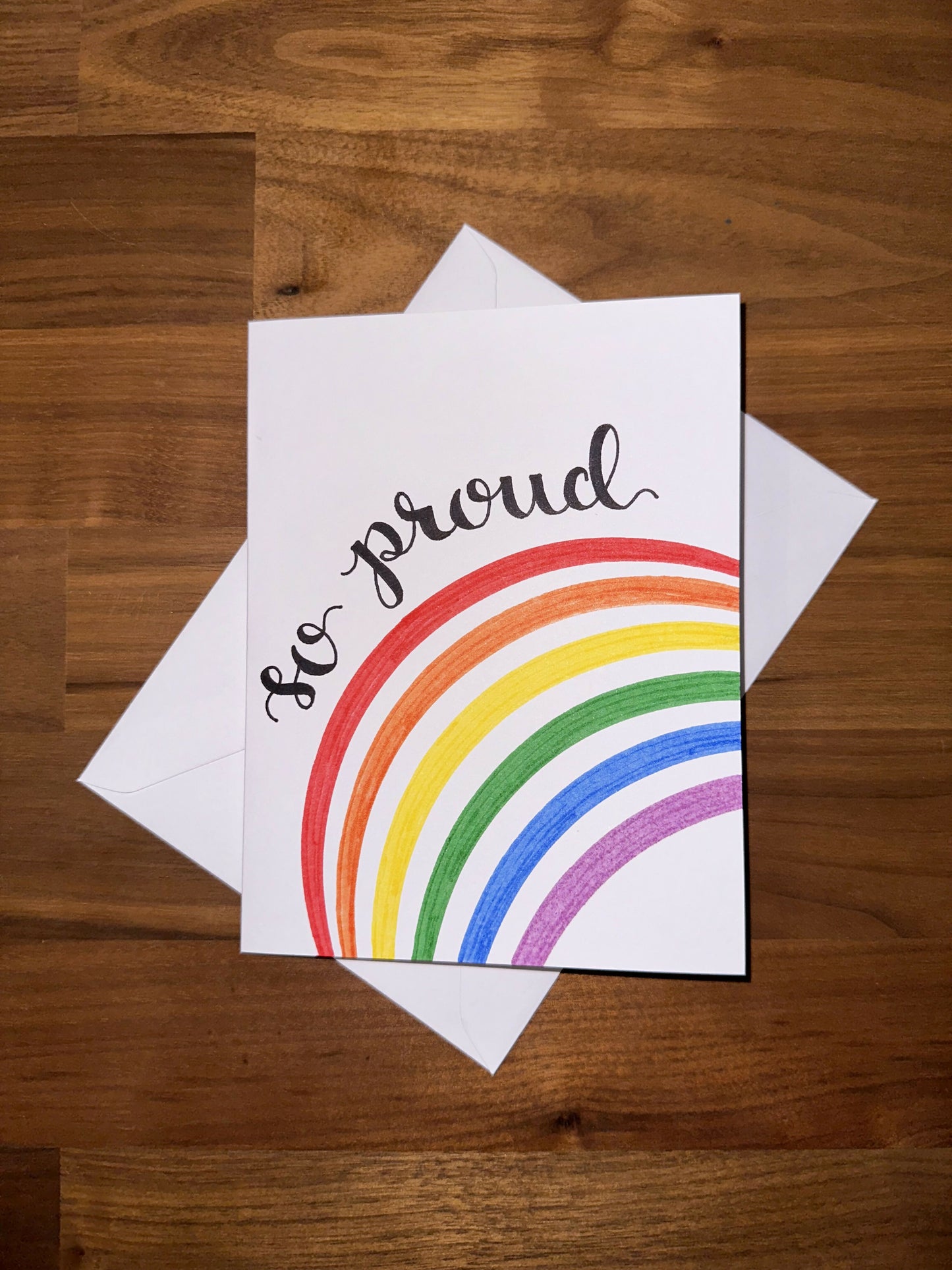 So Proud LGBTQ+ Rainbow Greeting Card