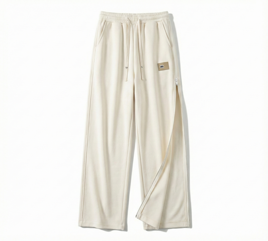 Unisex Easy-On/Off Adaptive Recovery Pants with Side Magnetic Zippers