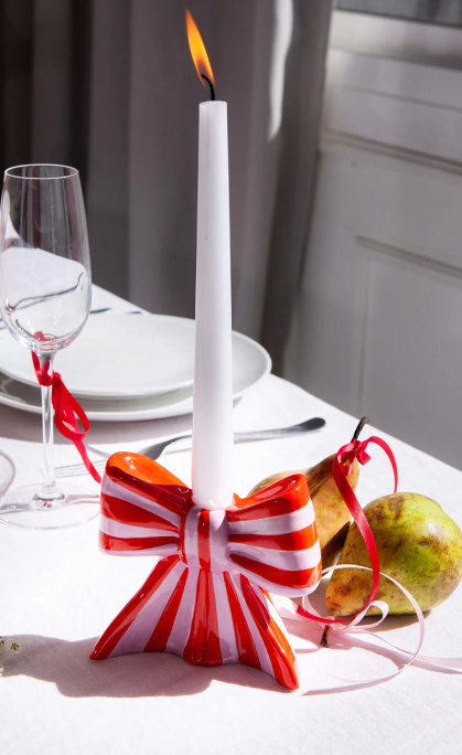 Candle Holder, Bow, Large
