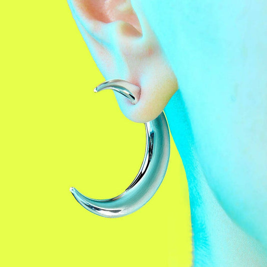 Moon Earring - Silver